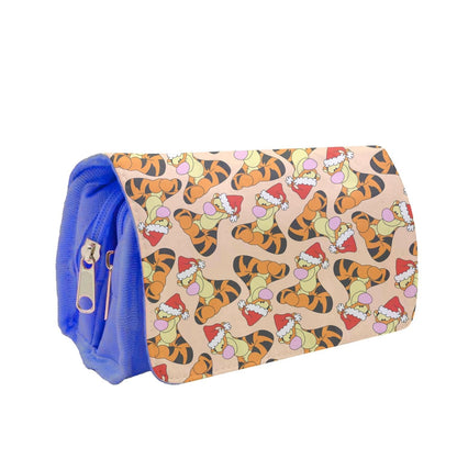 Tiger Pattern Christmas Pencil Case