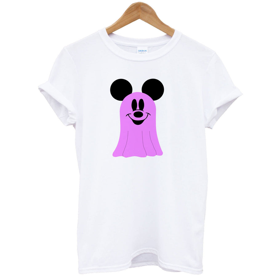 Mickey Mouse Ghost Pattern - Disney Halloween T-Shirt