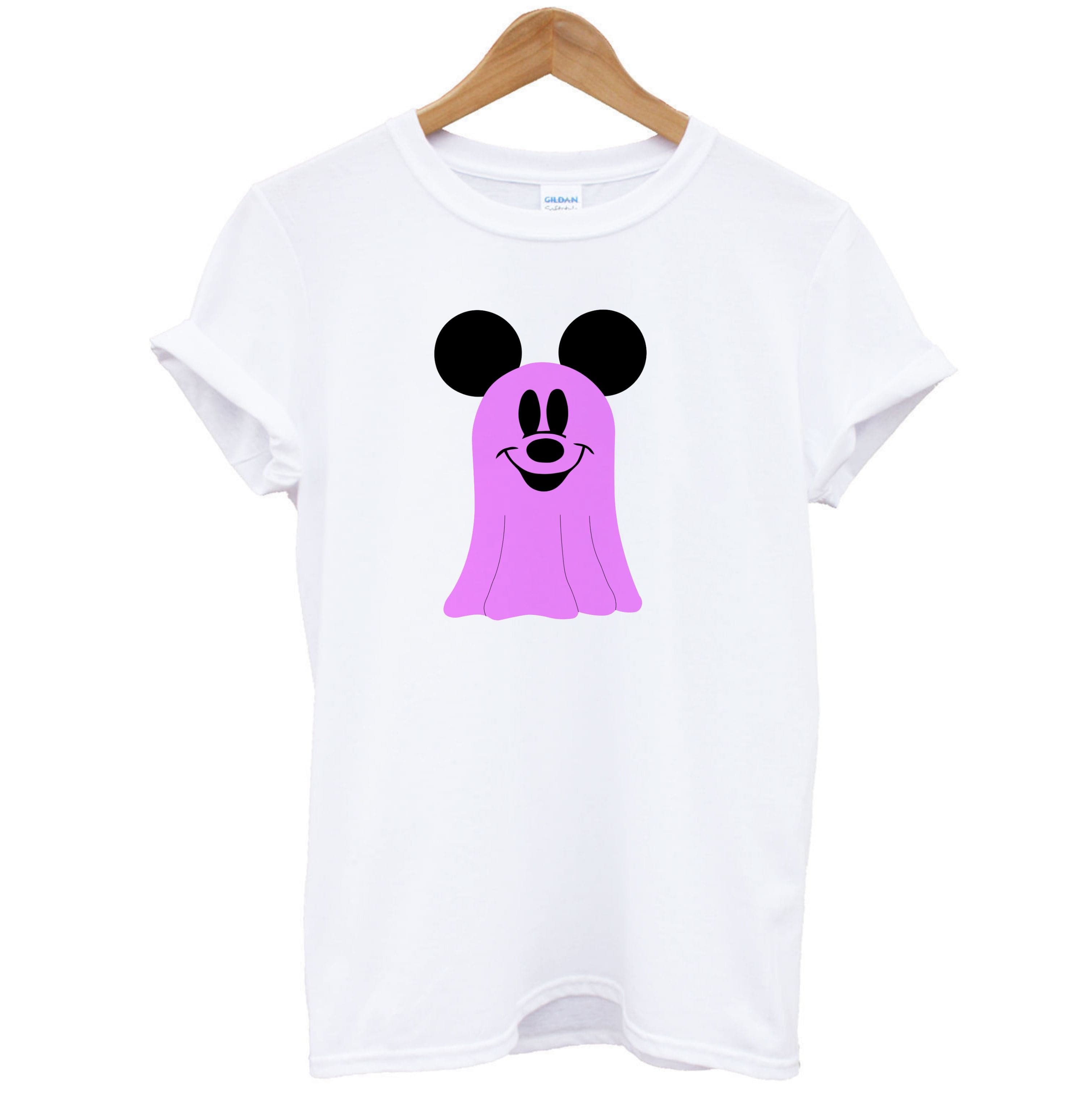 Mouse Ghost Pattern Halloween T-Shirt