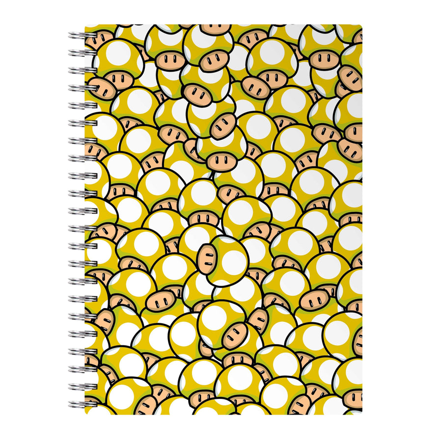 Mushroom Pattern - Yellow Notebook