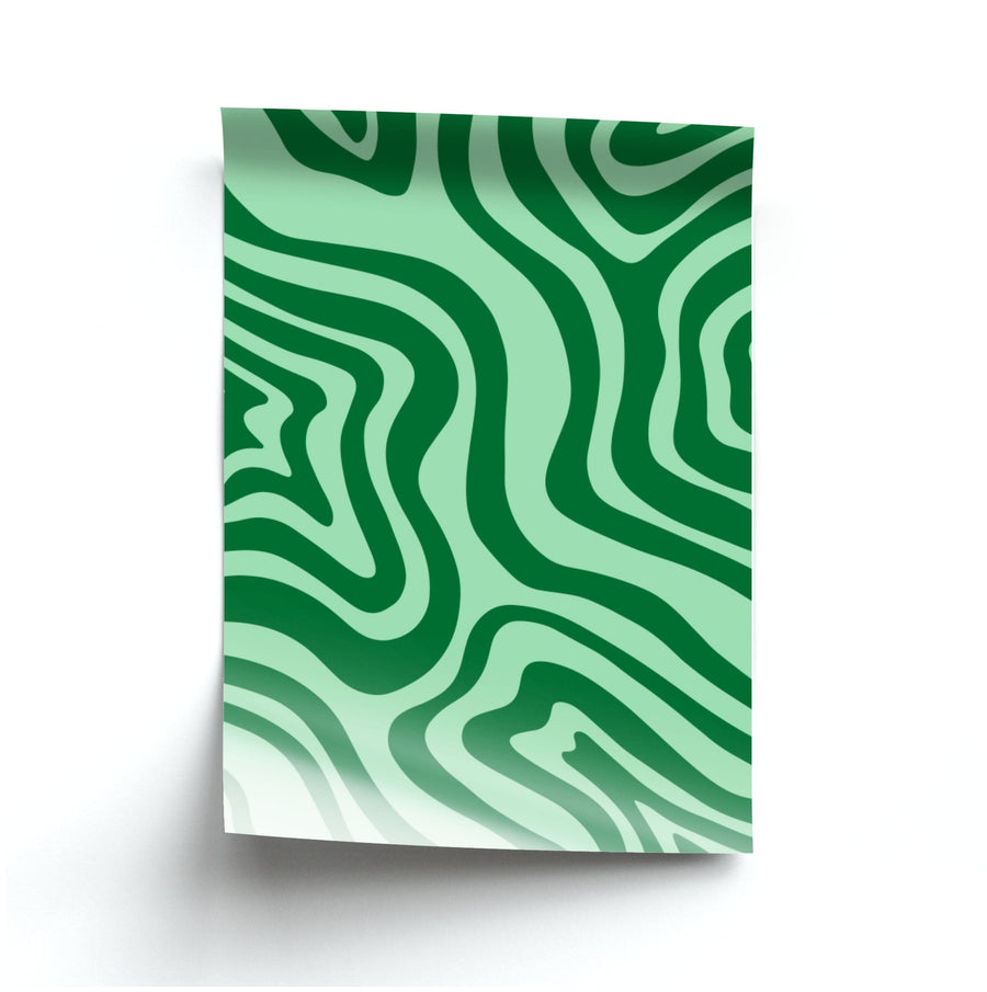 Green Abstract Halloween  Poster