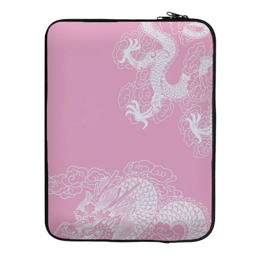 Pink Background Dragon Laptop Sleeve