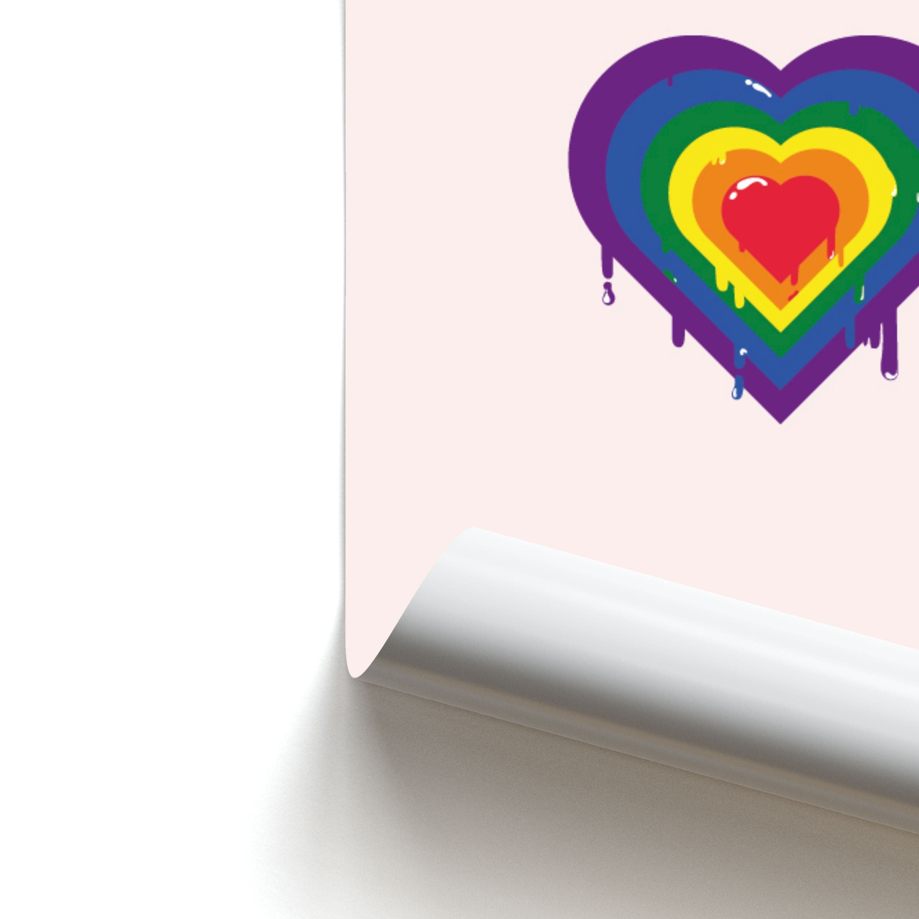 Dripped heart - Pride Poster