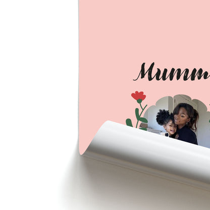 Mummy Red Flowers - Personalised Mother's Day Poster