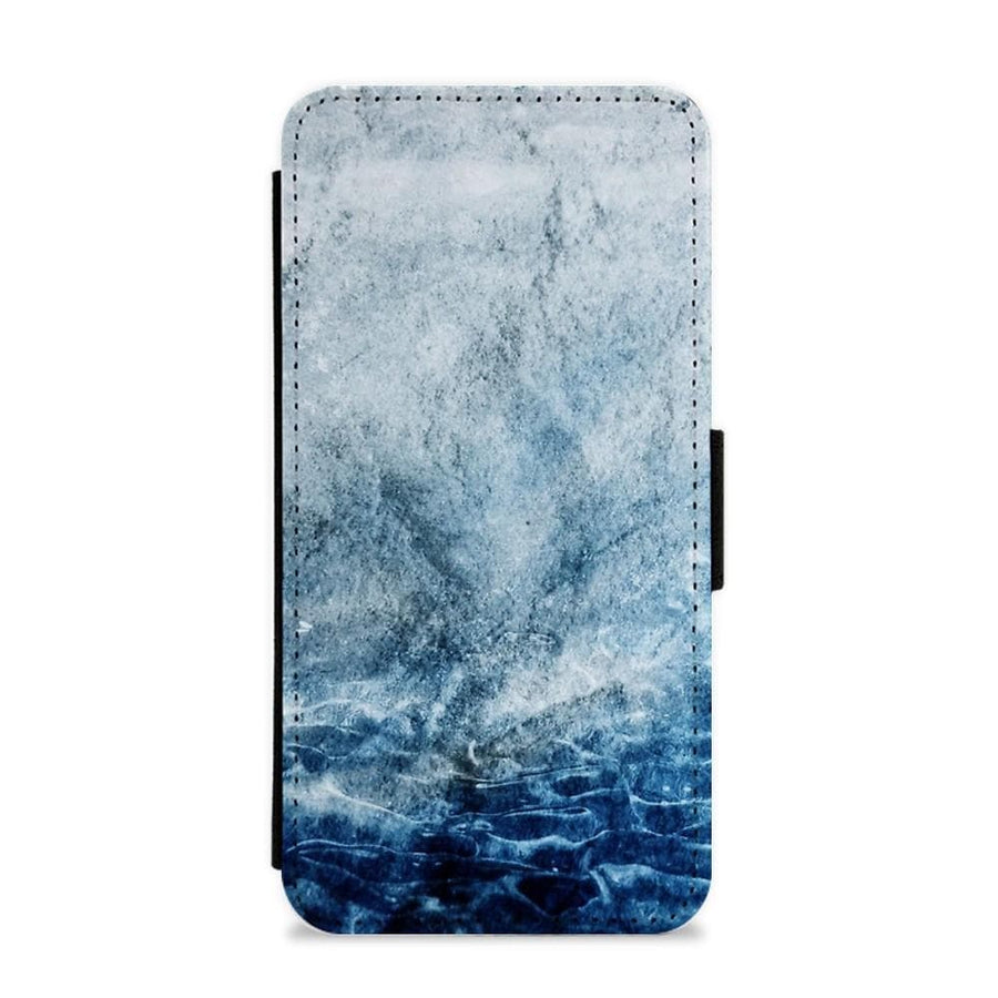 Sea Blue Marble Flip / Wallet Phone Case - Fun Cases