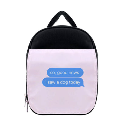 I Saw A Dog Text Lunchbox