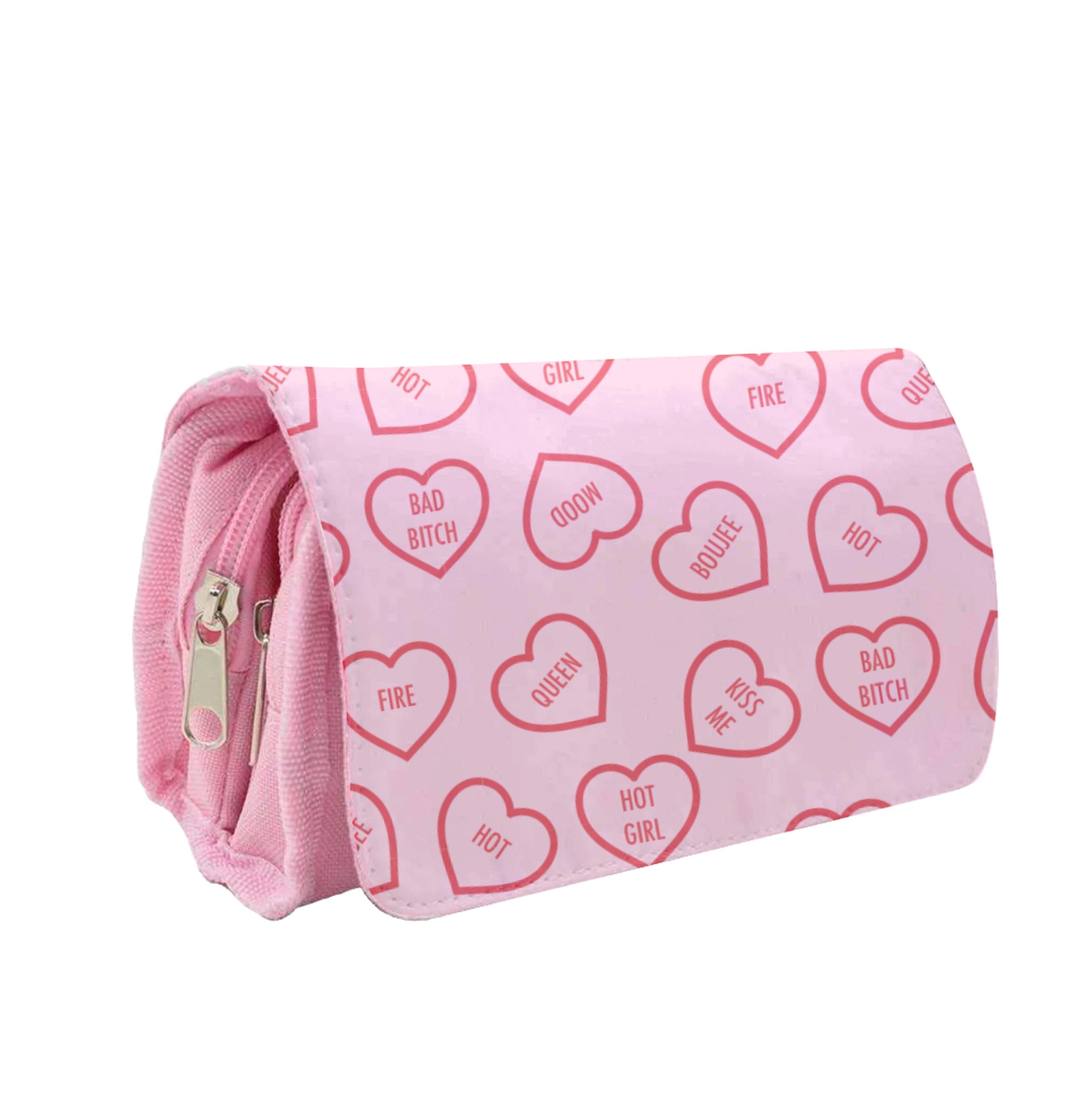 Hot Girl Summer Hearts Pattern Pencil Case