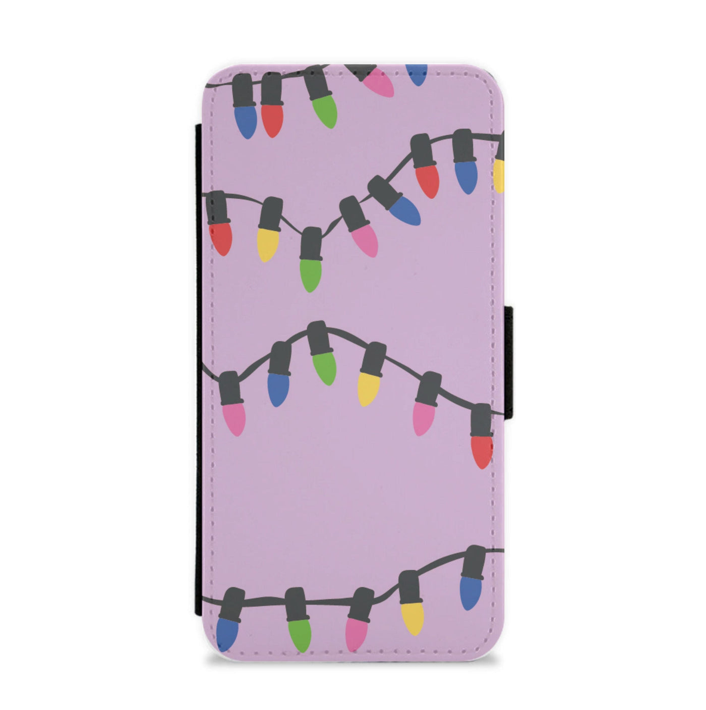 Pink Lights - Christmas Patterns Flip / Wallet Phone Case