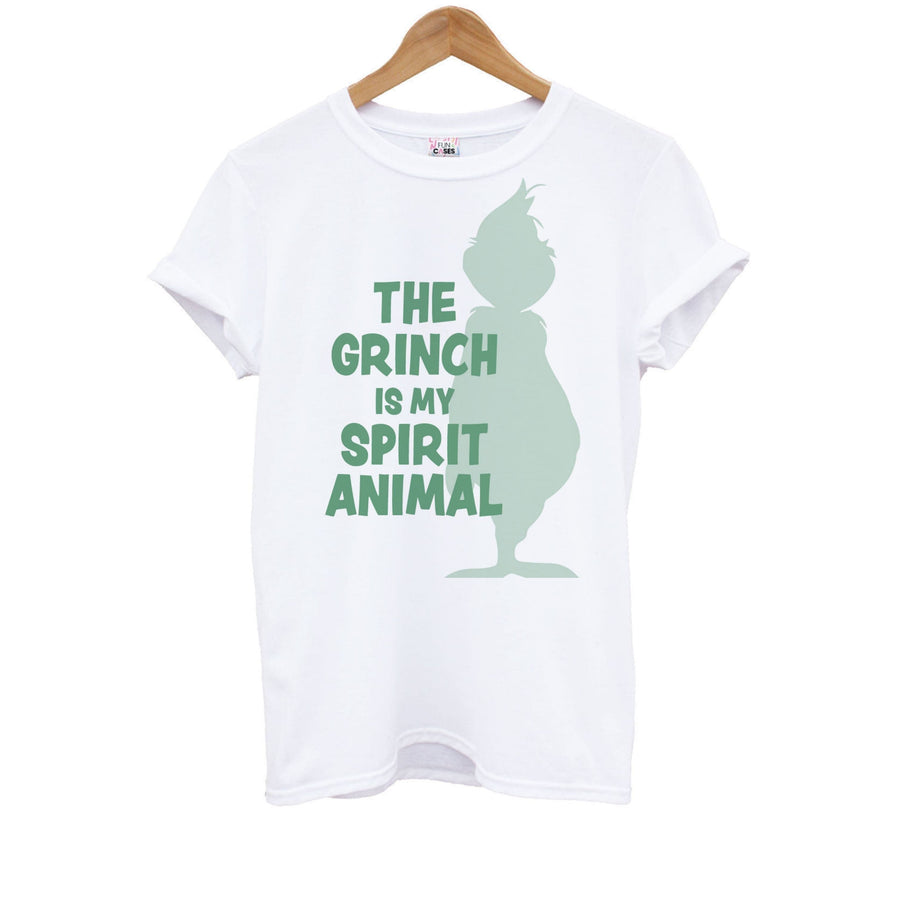 The Grinch Is My Spirit Animal Kids T-Shirt