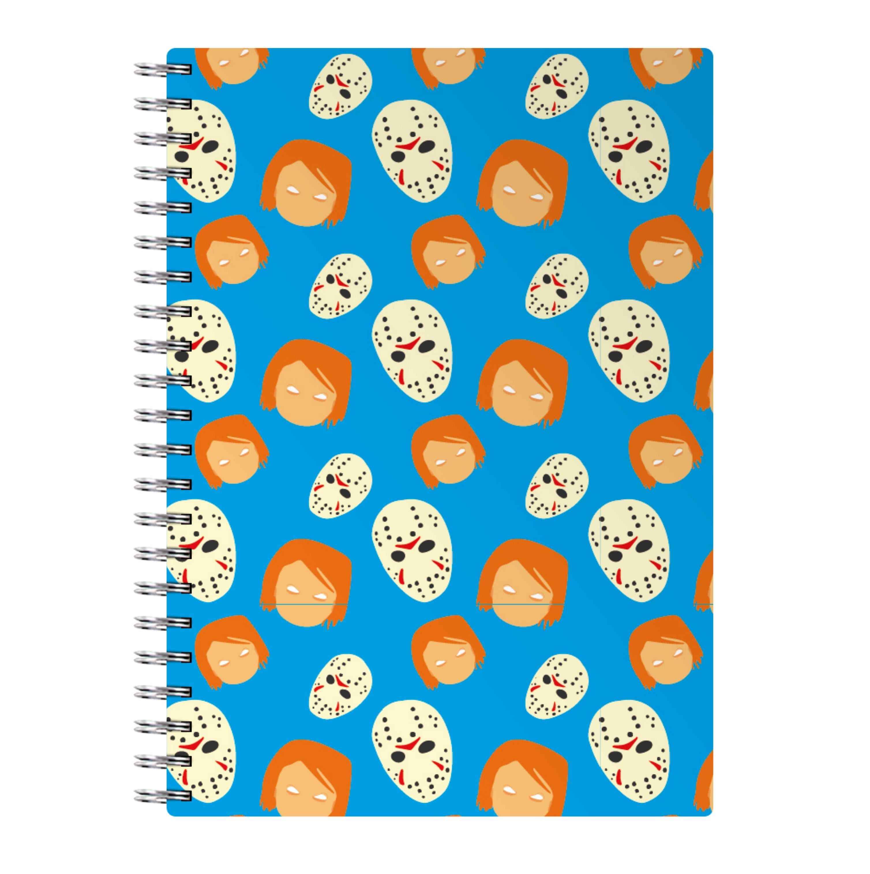 Chucky And Jason Pattern - Halloween Notebook