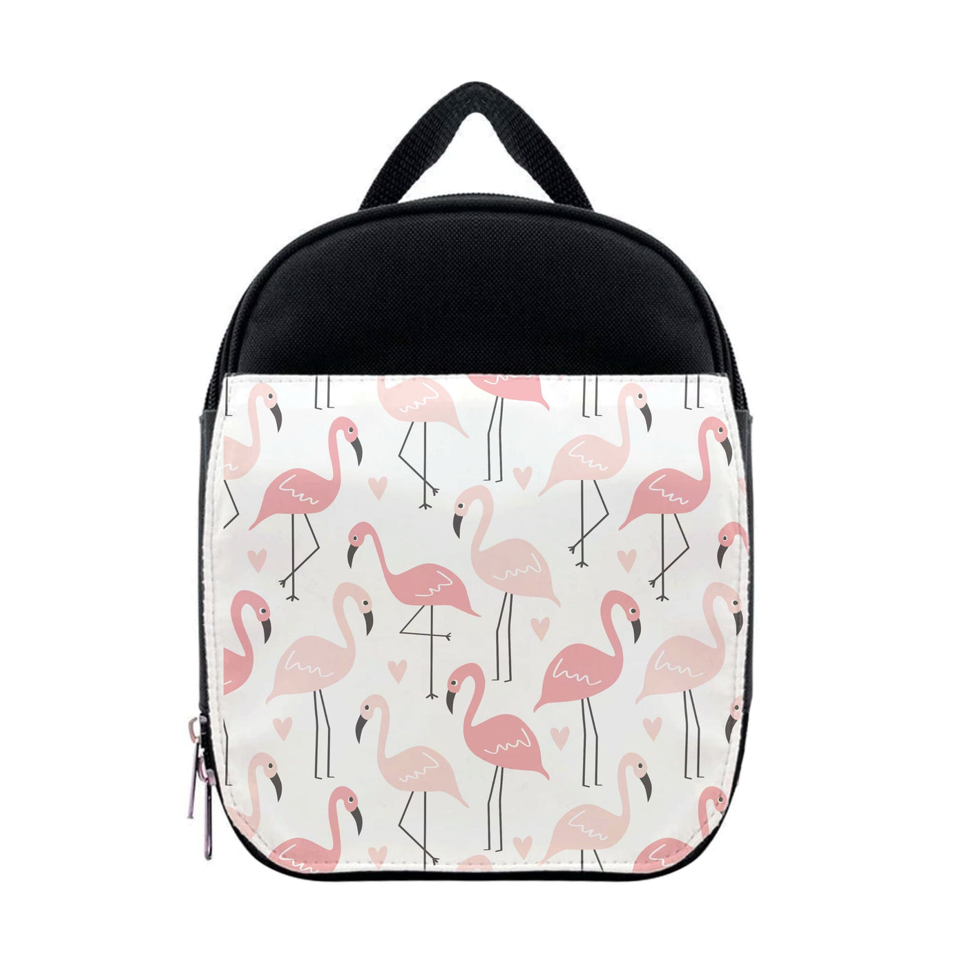 White & Pink Flamingo Pattern Lunchbox
