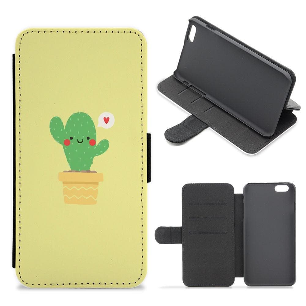 Cute Cactus Flip / Wallet Phone Case - Fun Cases