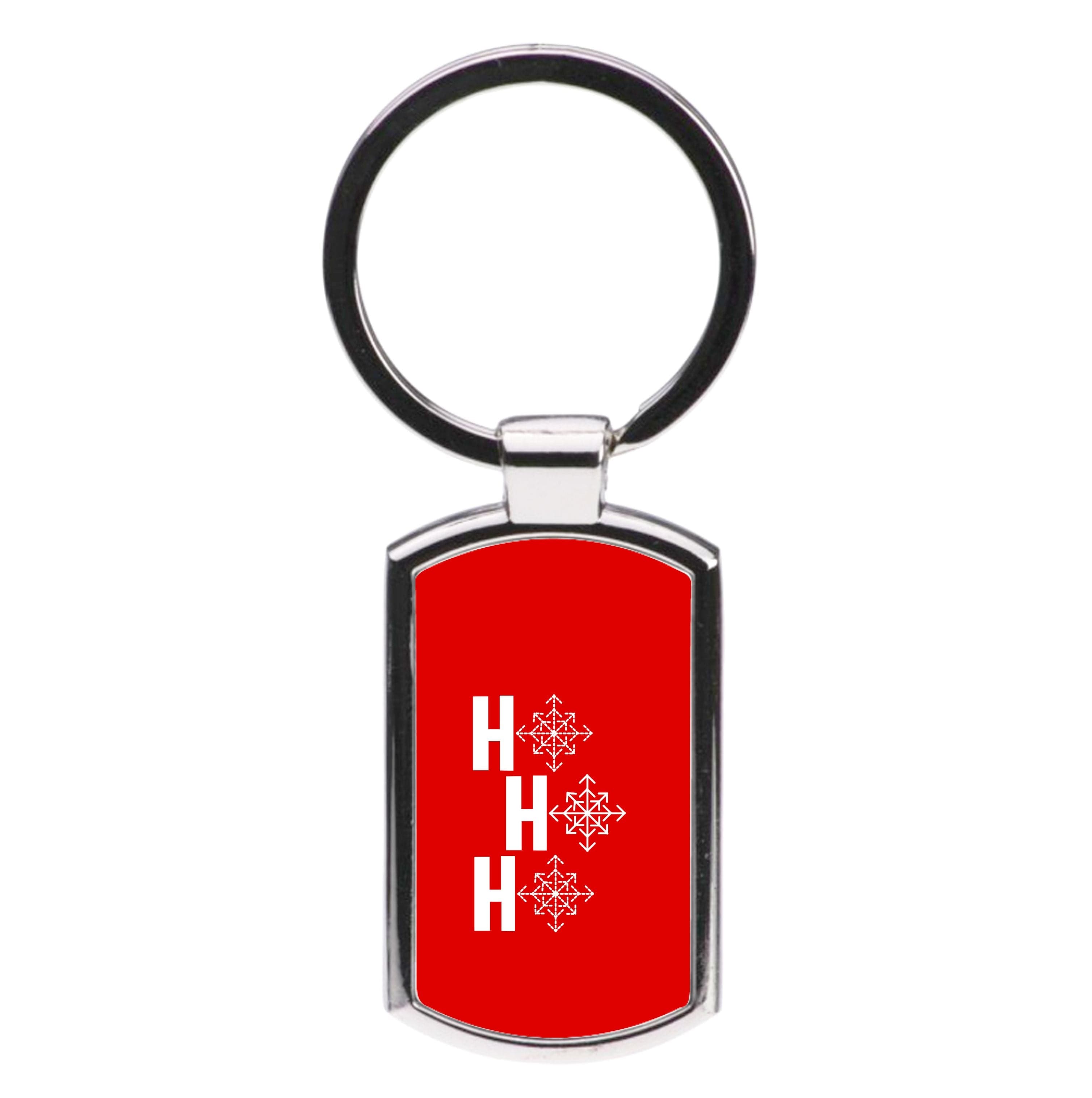 HO HO HO - Christmas Patterns Luxury Keyring