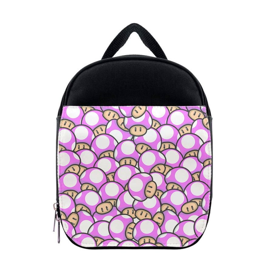 Mushroom Pattern - Pink Lunchbox