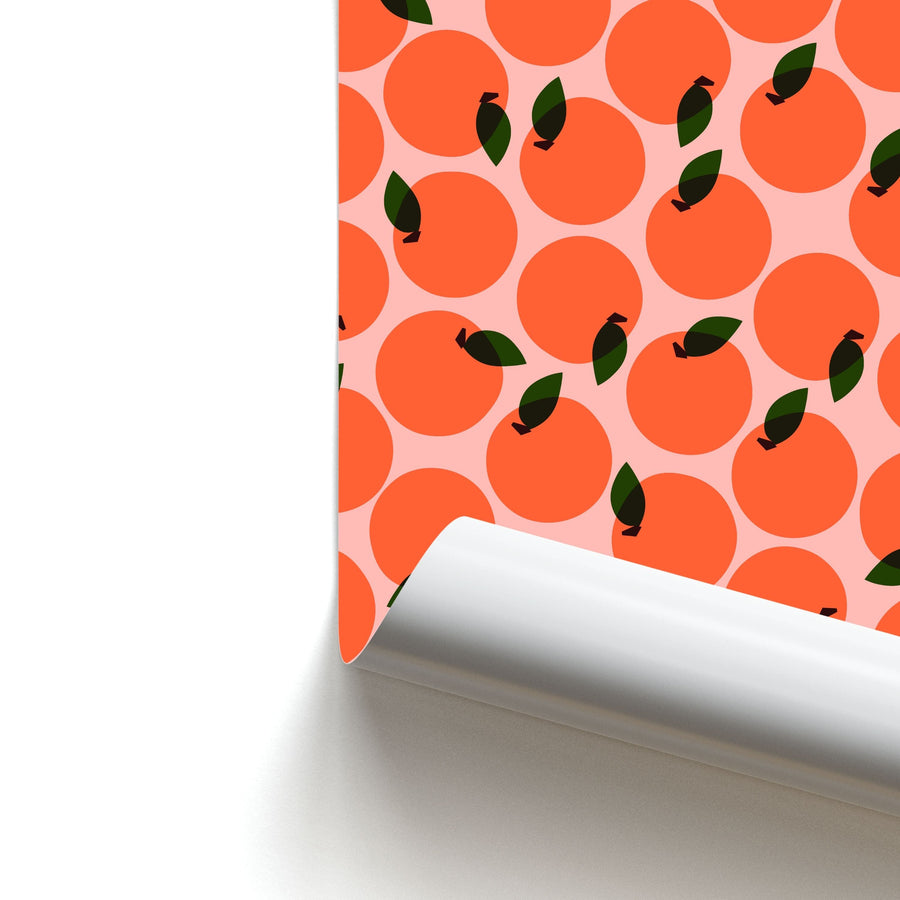 Oranges - Fruit Patterns Poster