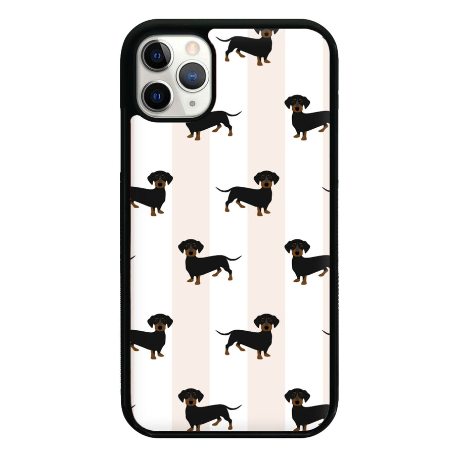 Striped Dachshund - Dog Pattern Phone Case