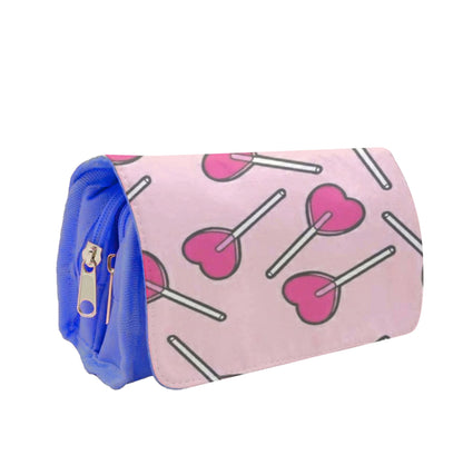 Cherry Heart Lollipops Pencil Case