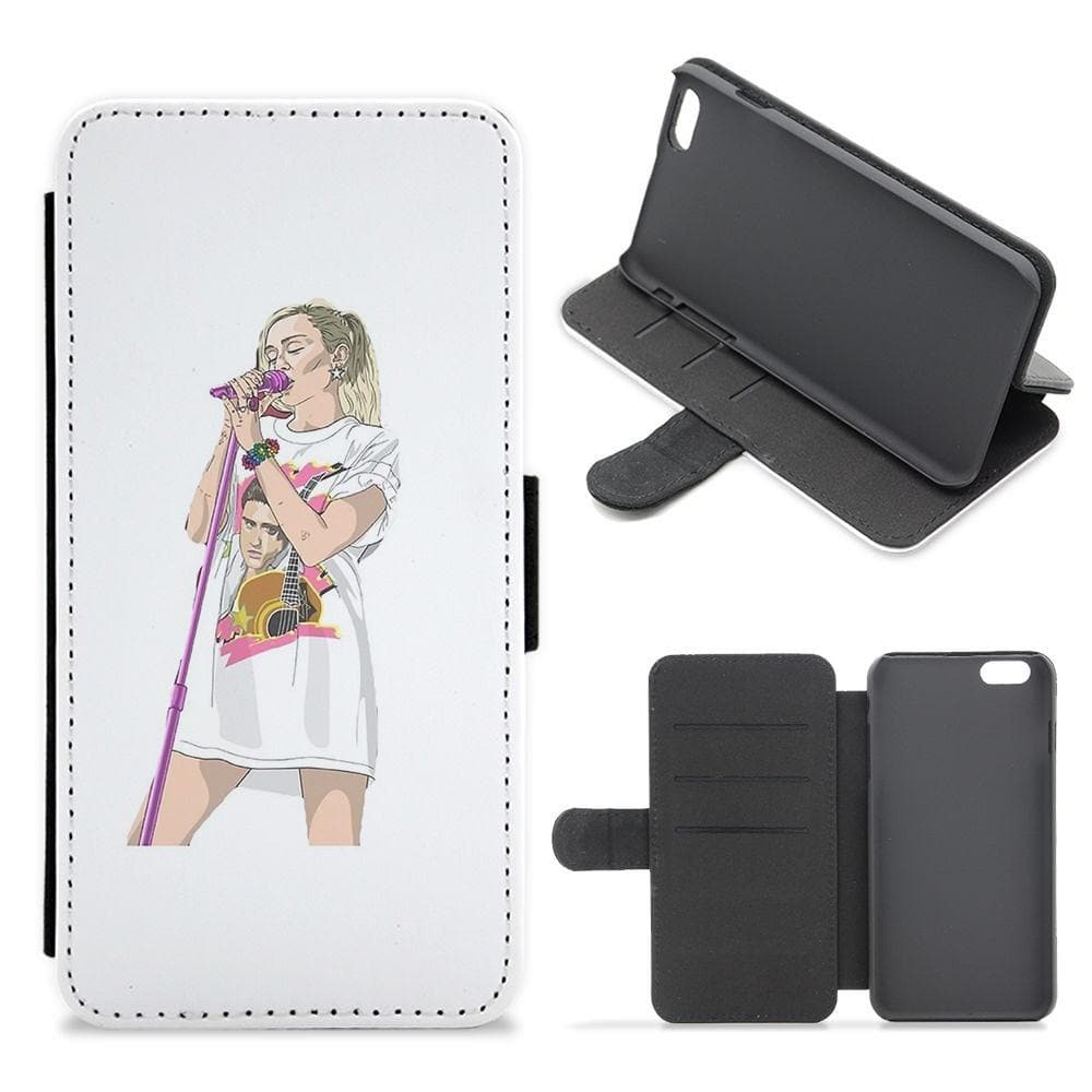 Miley Cyrus Sketch Flip Wallet Phone Case - Fun Cases