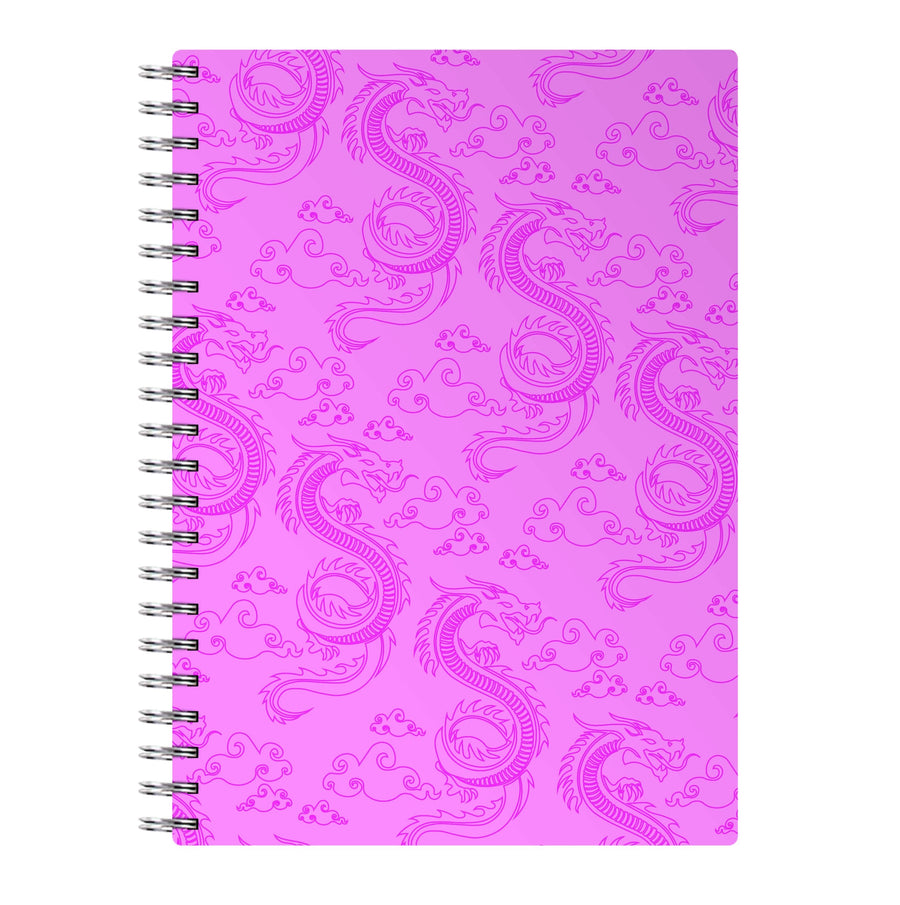 Pink Dragon Pattern Notebook