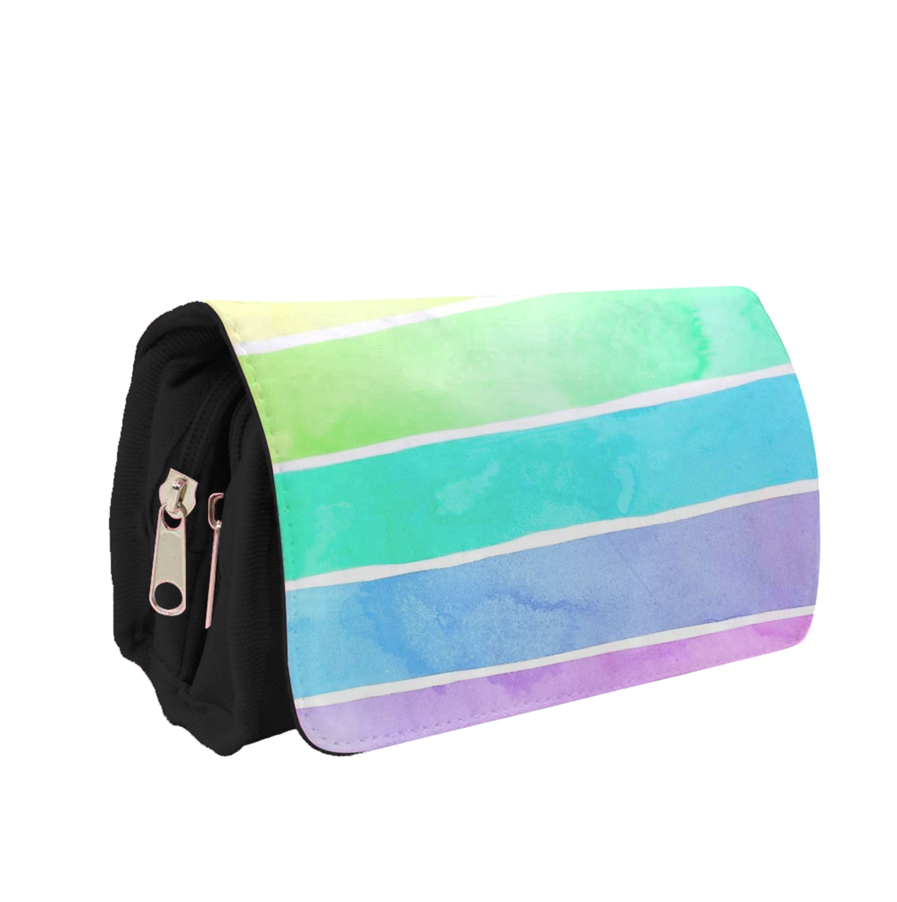 Summer Rainbow Stripes Pencil Case