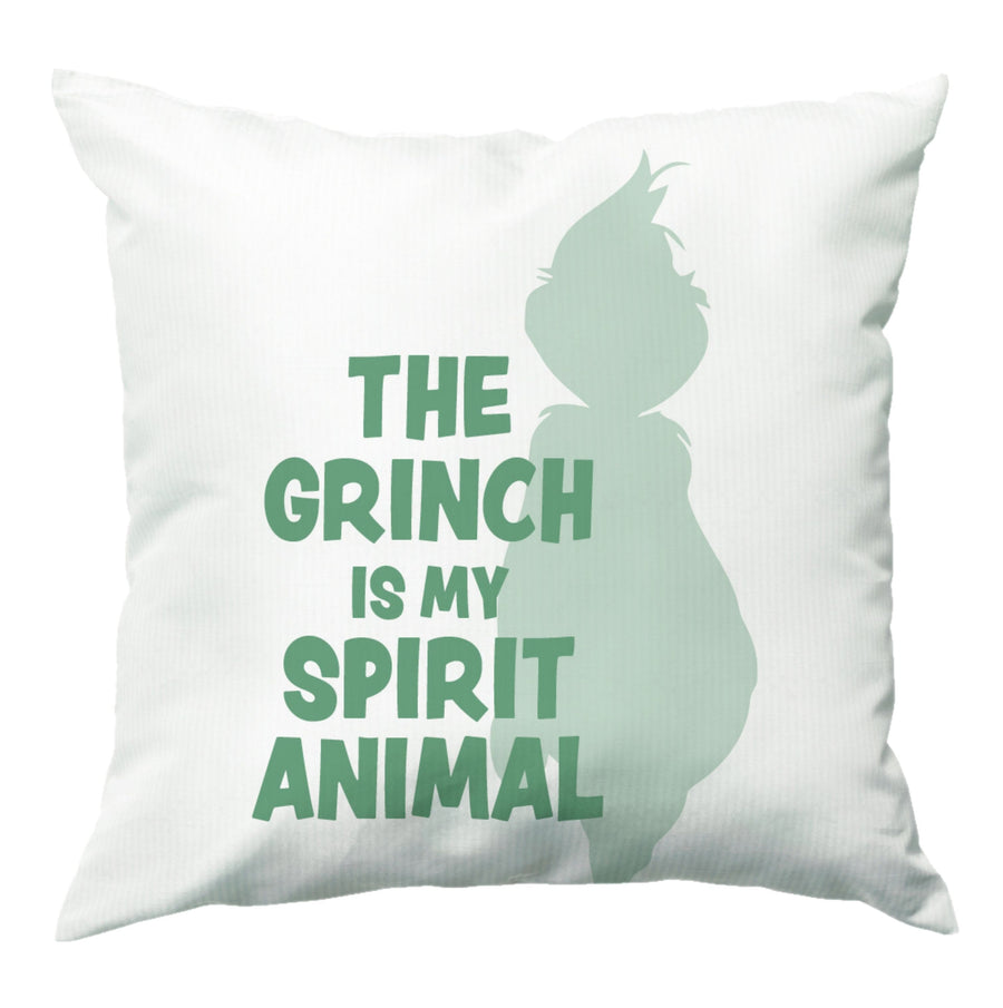 The Grinch Is My Spirit Animal Cushion