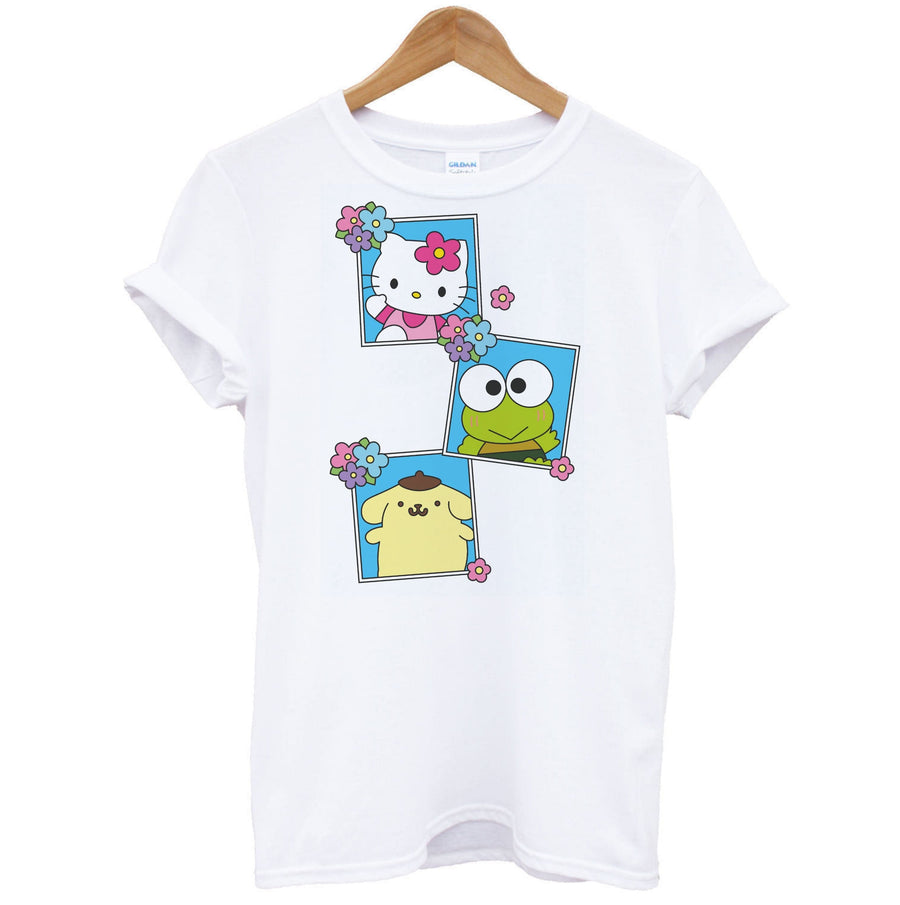 Pompompurin, Hello Kitty And Keroppi - Hello Kitty T-Shirt