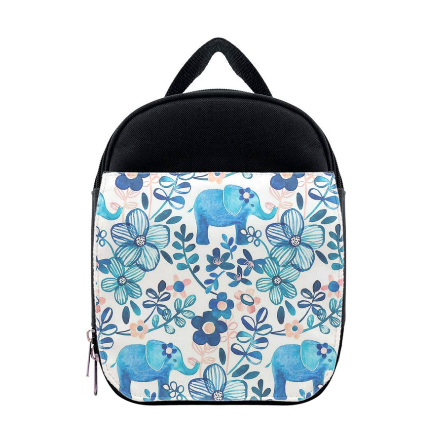Elephant and Floral Pattern Lunchbox