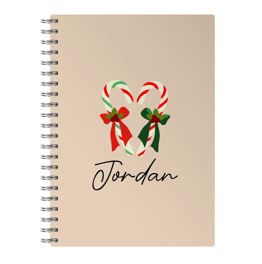 Candycane - Personalised Christmas Notebook