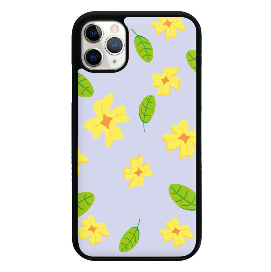 Yellow And Green Pattern - Floral Phone Case