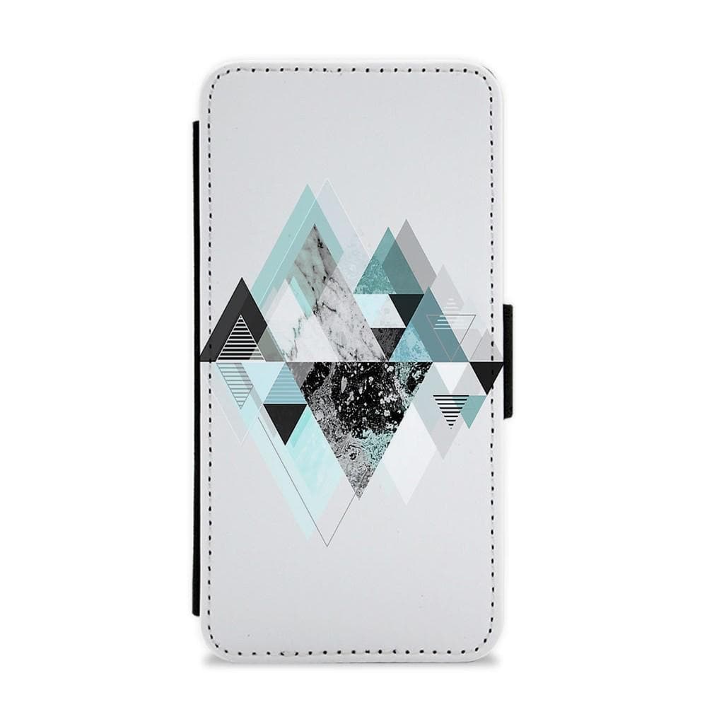 Triange Marble Pattern Flip / Wallet Phone Case - Fun Cases