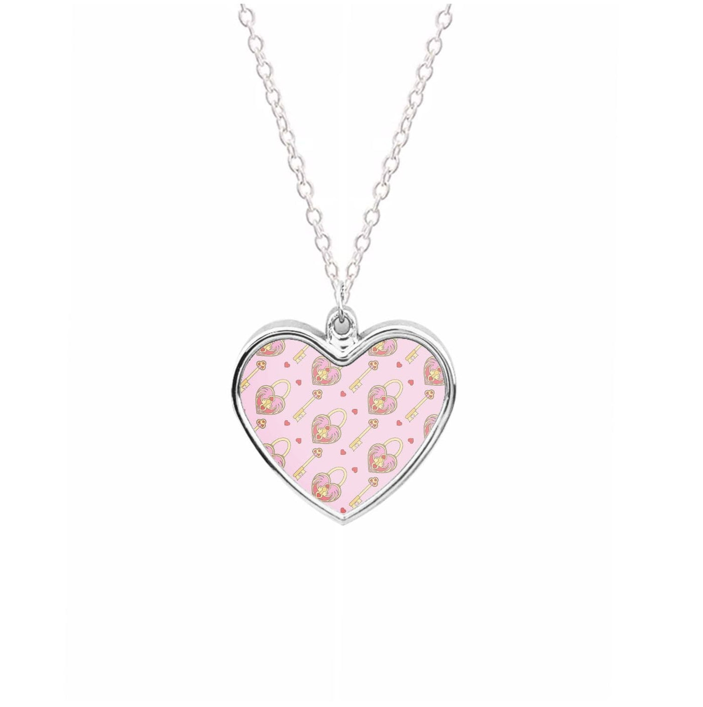 Pink Locket And Key - Valentine's Day Necklace
