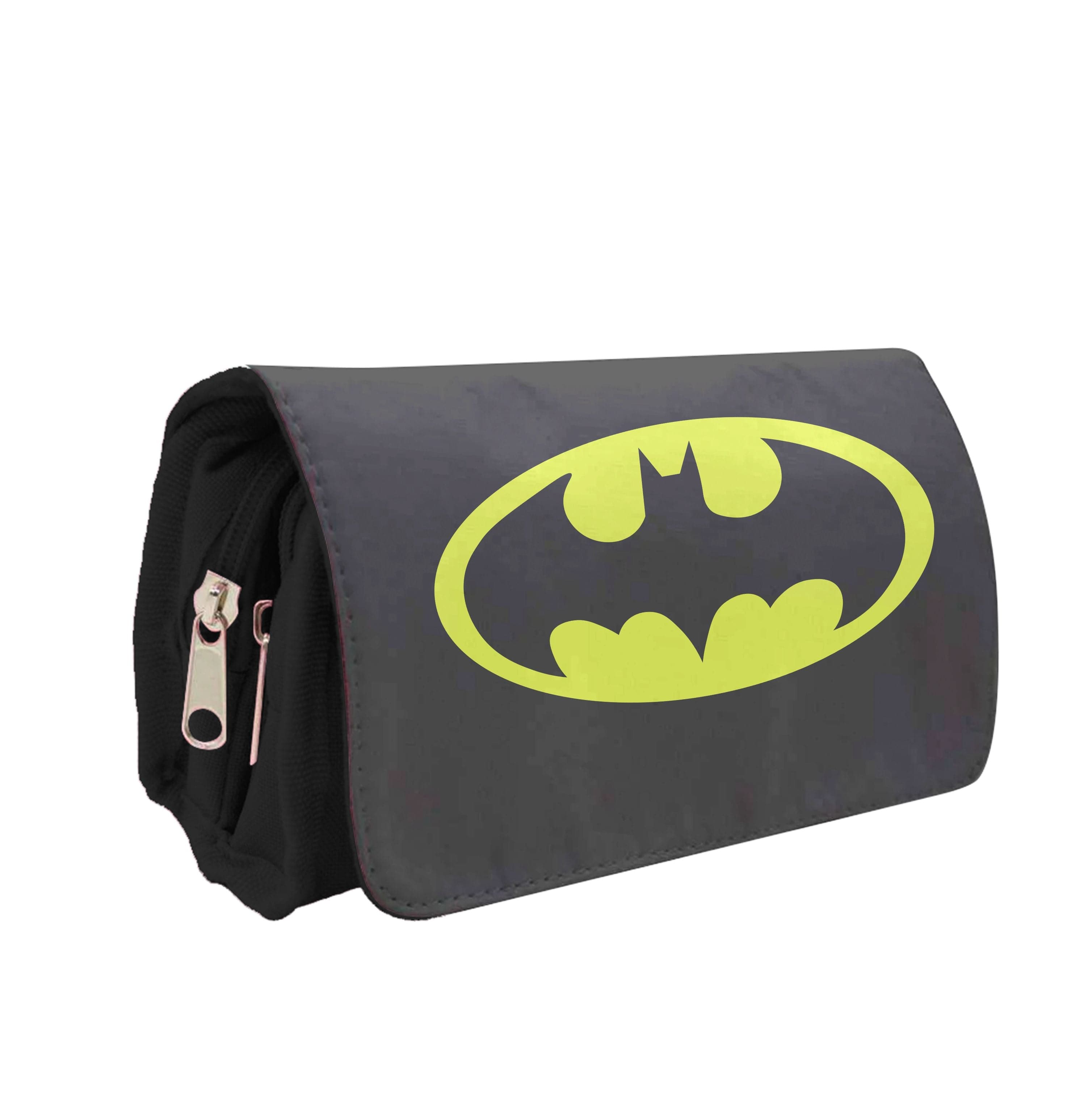 Black Bat Superhero Logo Pencil Case