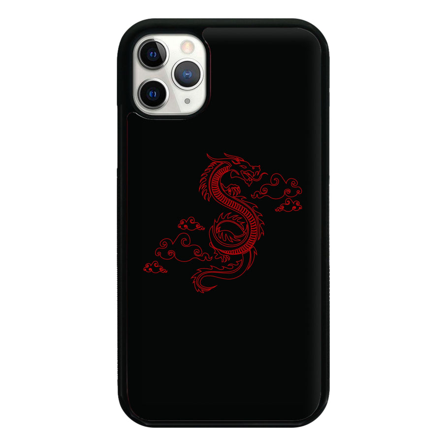 Red - Dragon Patterns Phone Case