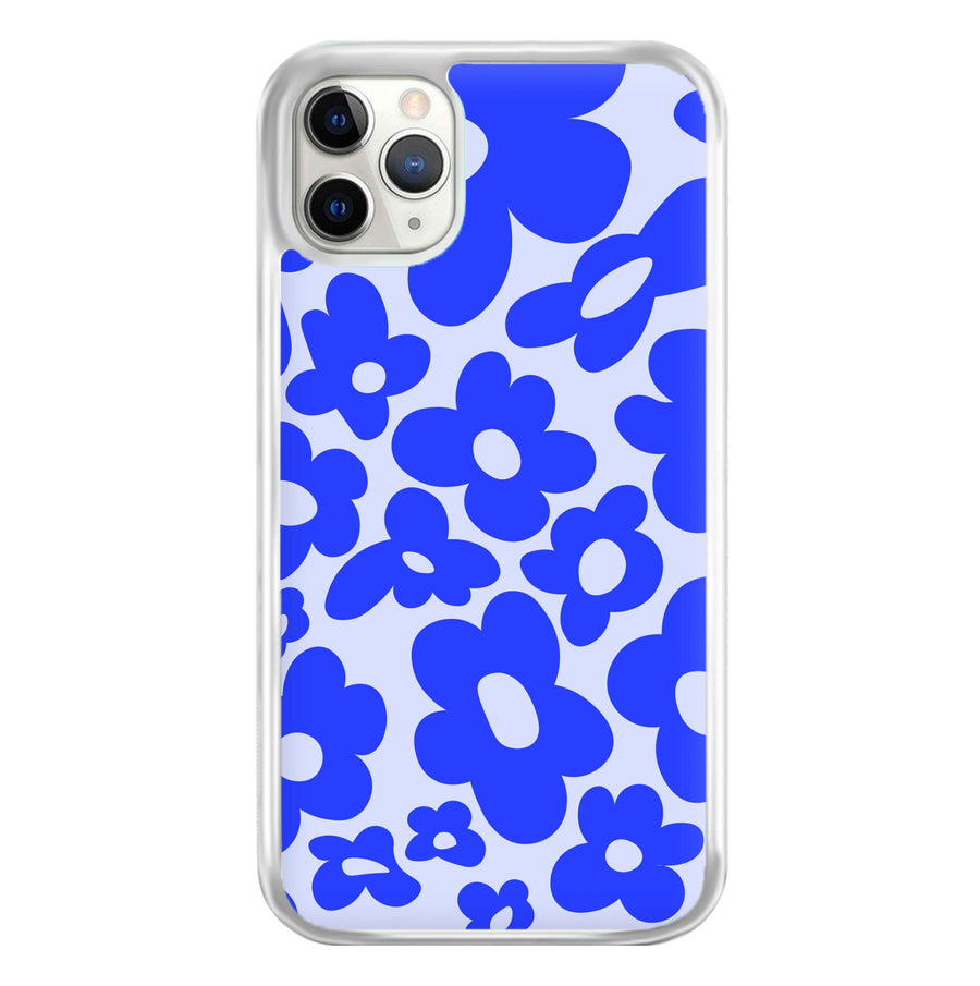 Blue Flowers - Trippy Patterns Phone Case