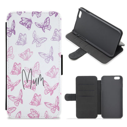 Mum Butterflies - Mother's Day Flip / Wallet Phone Case