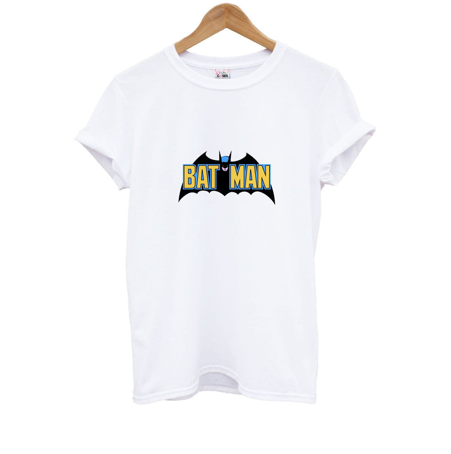 Yellow Batman Logo Kids T-Shirt
