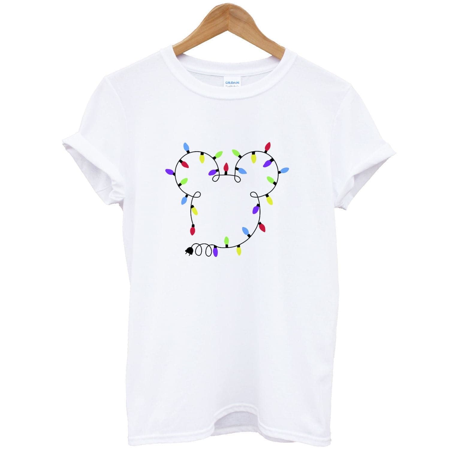 Mouse Christmas Lights Christmas T-Shirt