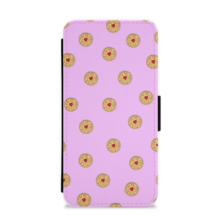 Jammy Doggers - Biscuits Patterns Flip / Wallet Phone Case