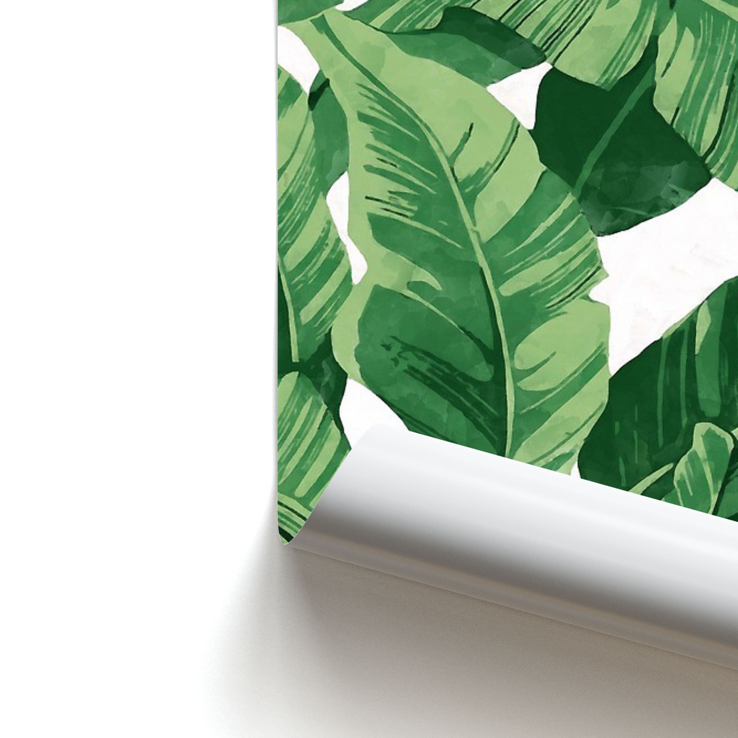 Tropical Banana Leaf Pattern Poster