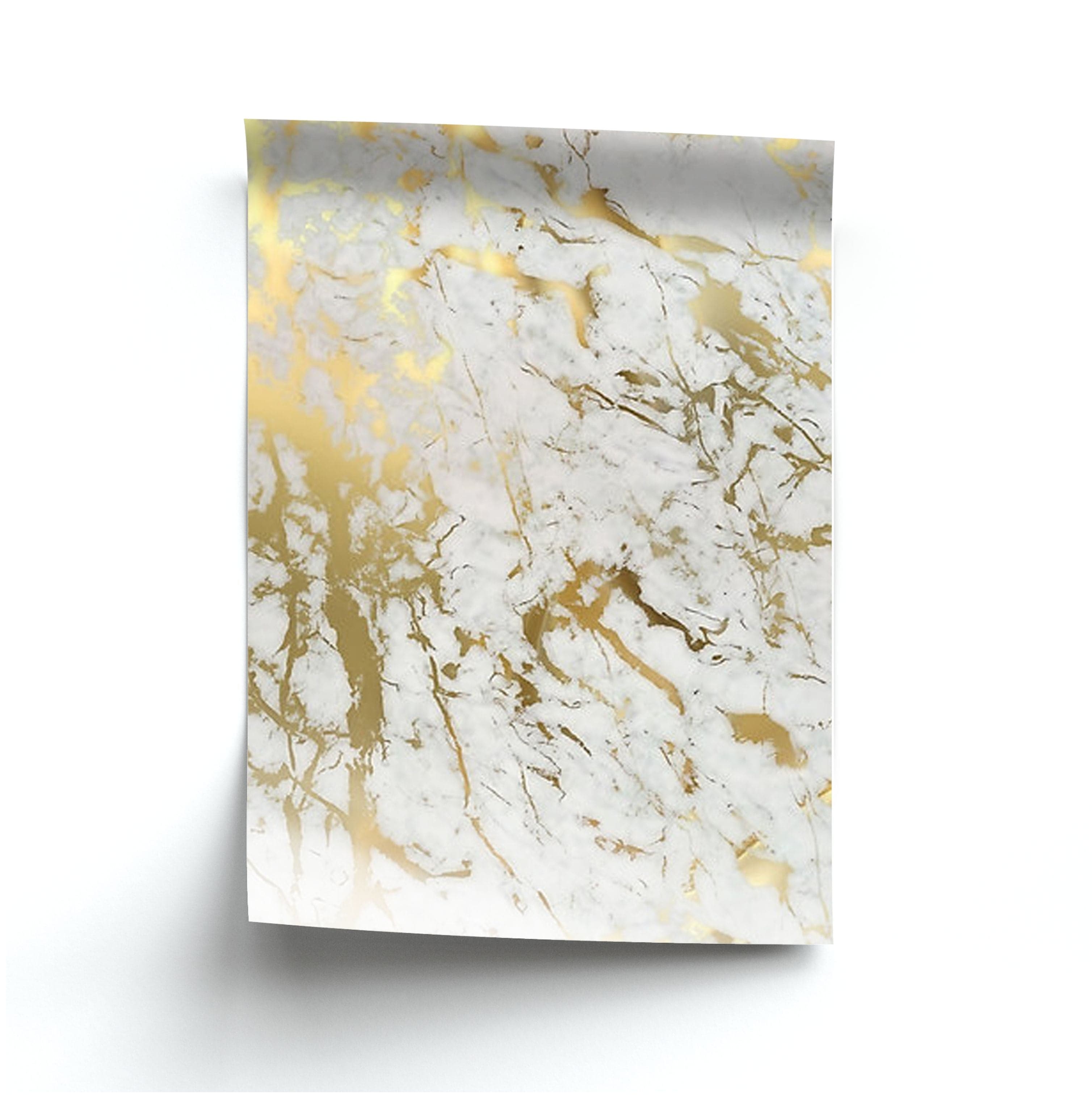 Gold Marble Splatter Poster