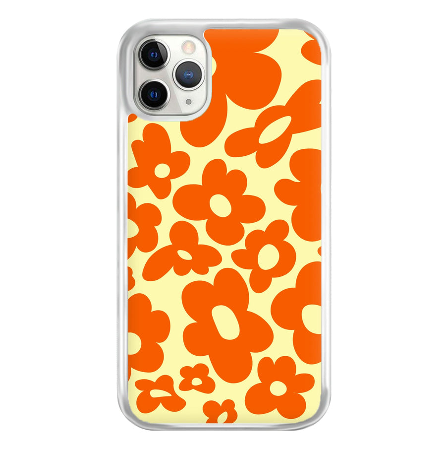 Orange Flowers - Trippy Patterns Phone Case
