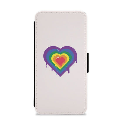 Dripped heart - Pride Flip / Wallet Phone Case