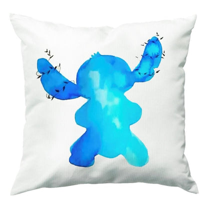 Watercolour Blue Alien Disney Cushion