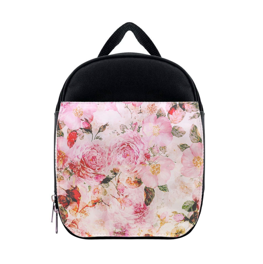 Pretty Pink Chic Floral Pattern Lunchbox