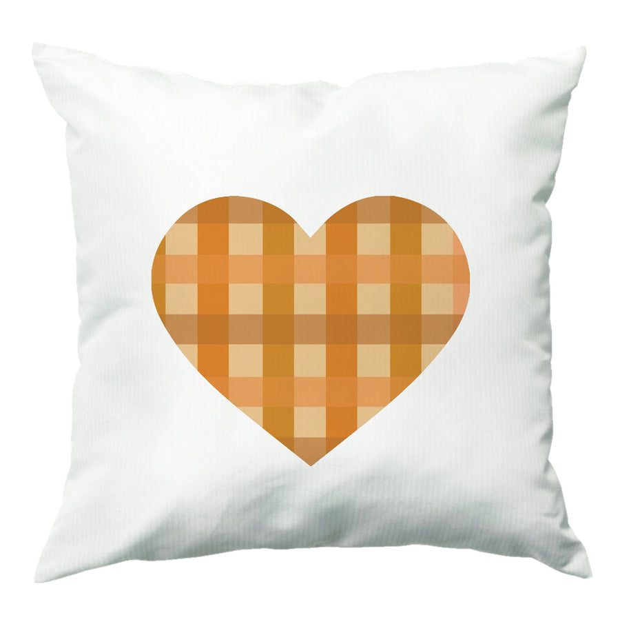 Orange Plaid Pattern- Autumn Cushion