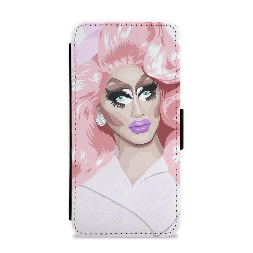 White Trixie Mattel - RuPaul's Drag Race Flip Wallet Phone Case - Fun Cases