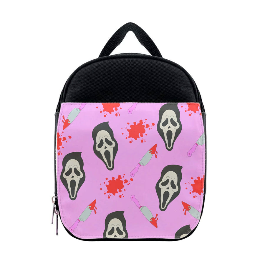Pink Ghostface Pattern - Scream Lunchbox