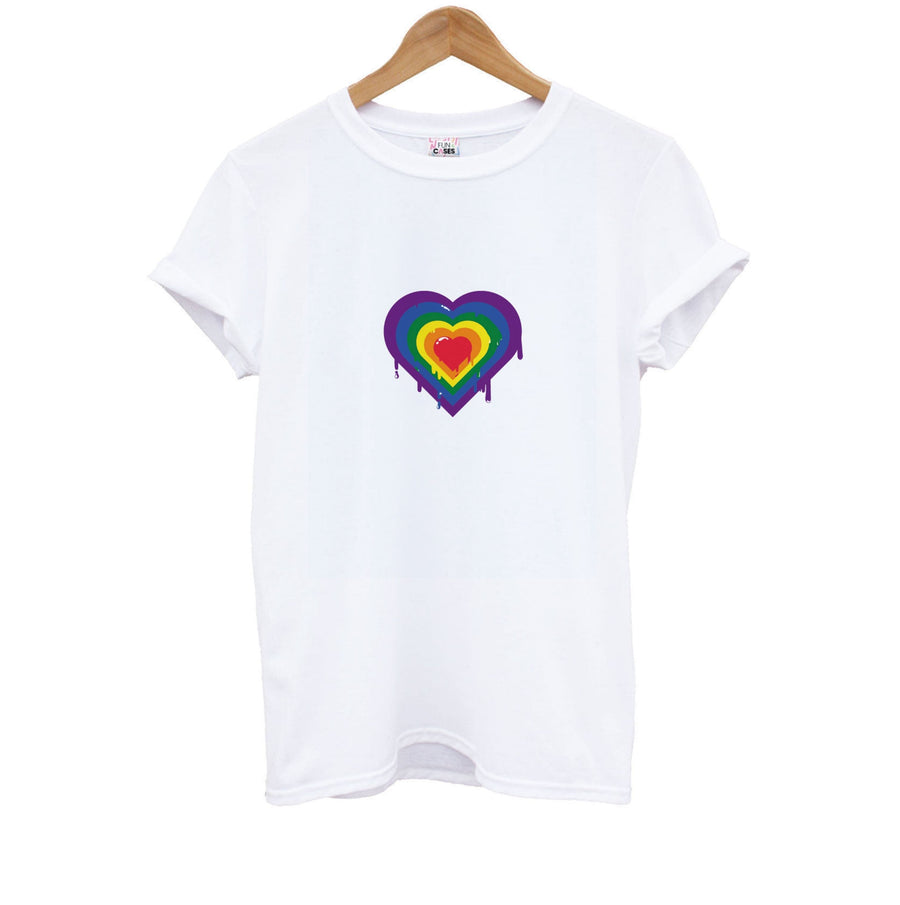 Dripped heart - Pride Kids T-Shirt