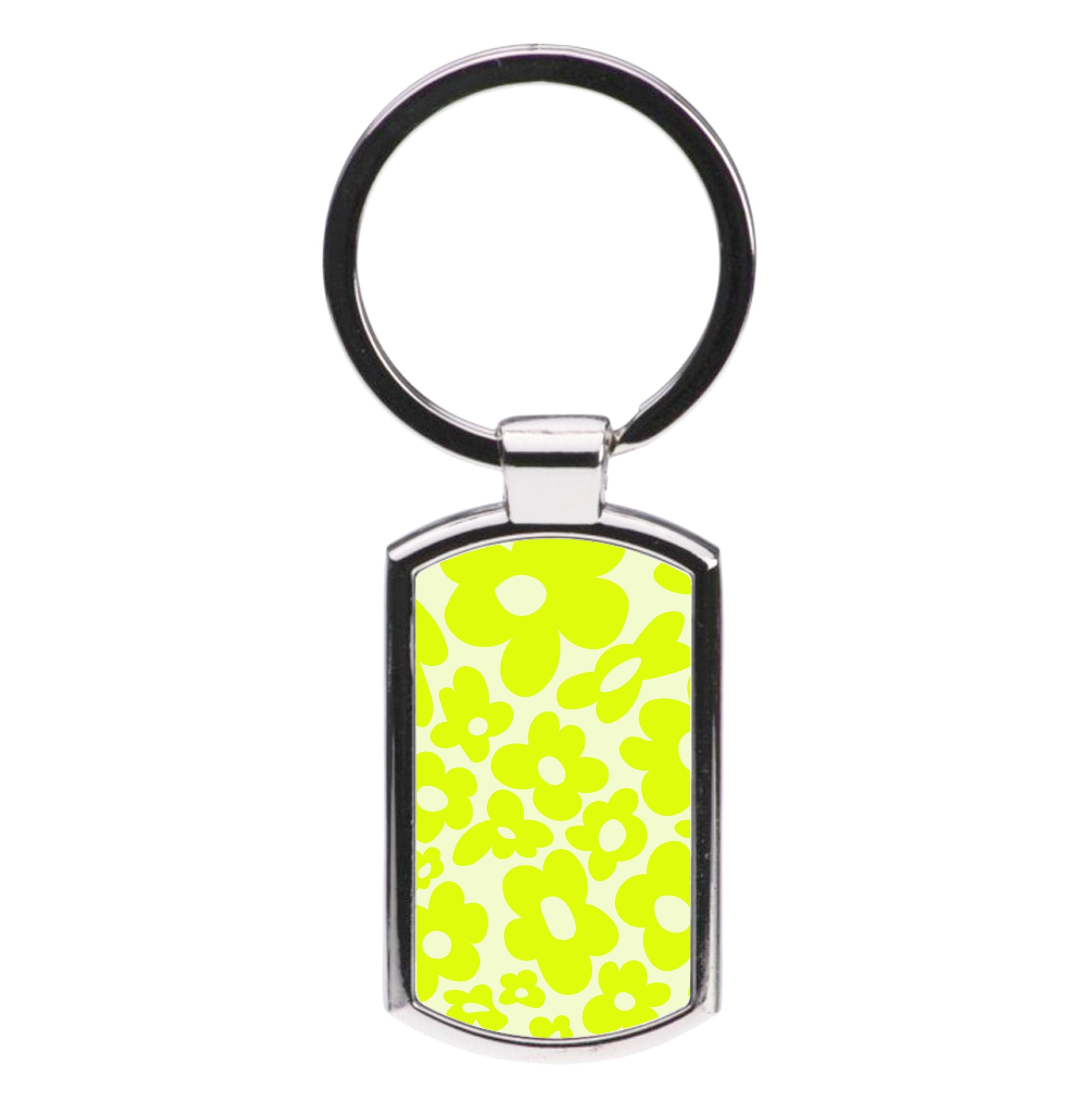 Yellow Flowers - Trippy Patterns Luxury Keyring