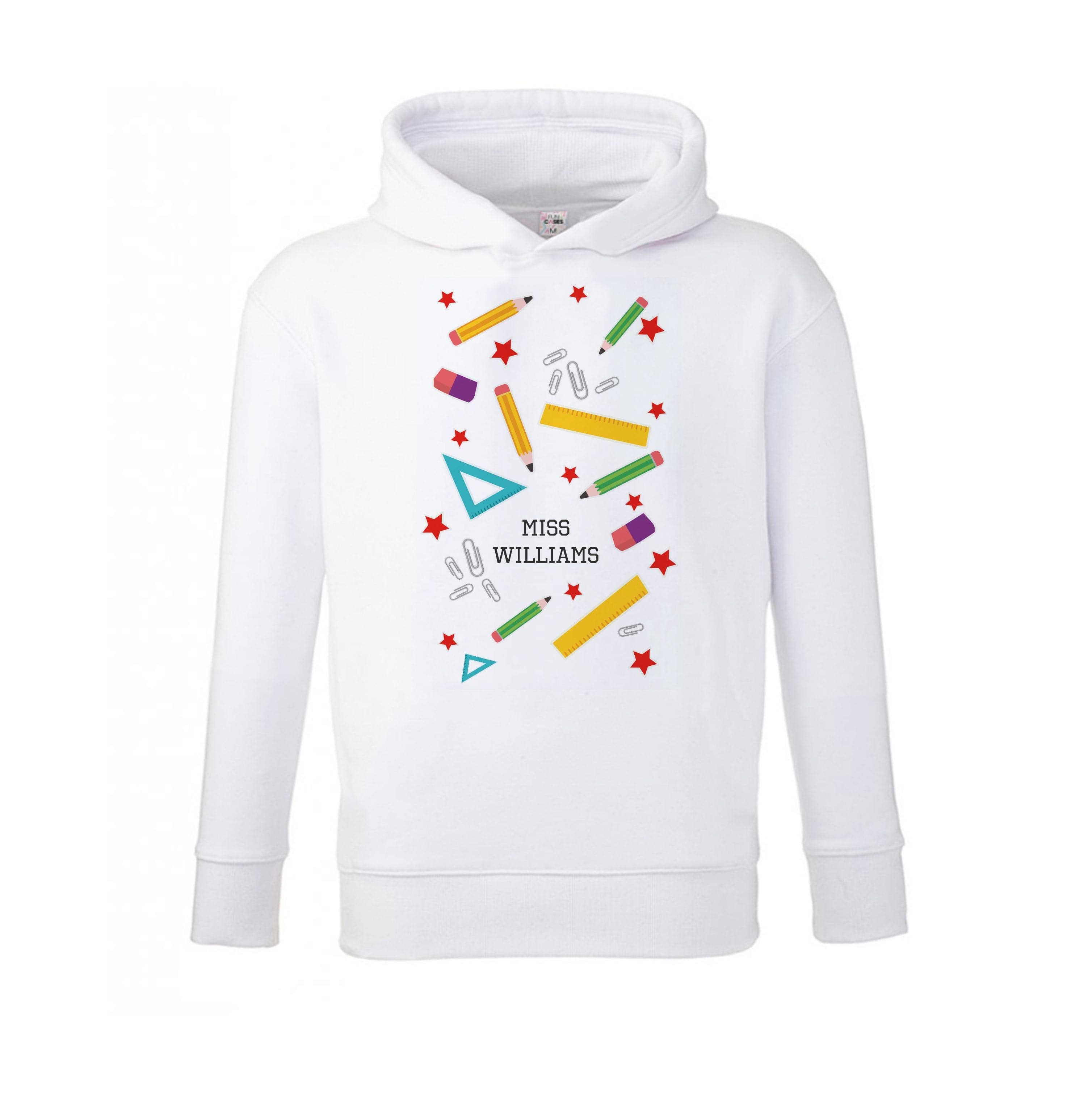 Stars And Stationery - Personalised Teachers Gift Kids Hoodie